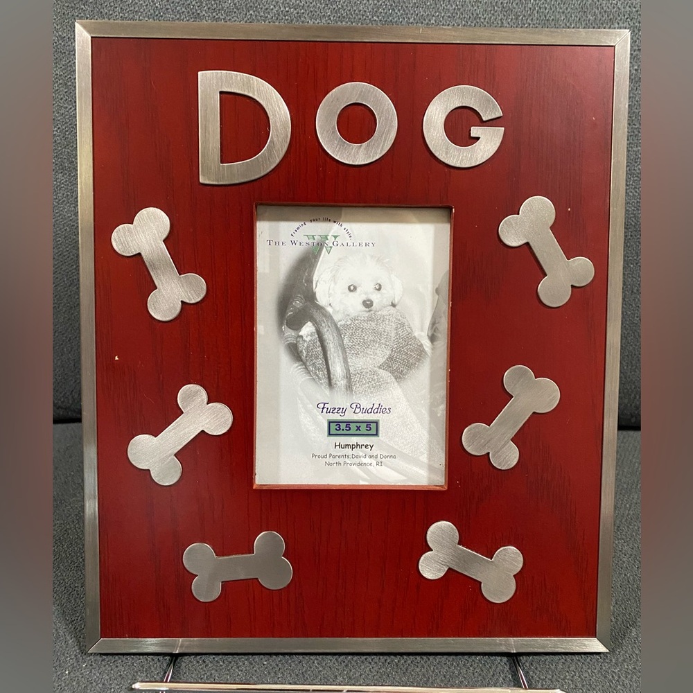 ⭐️The Weston Gallery Cherry Wood DOG Photo Frame